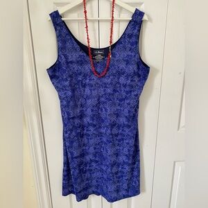 L.L. Bean Women's Fit & Flare A-line Geometric Tank Dress Size Large flattering